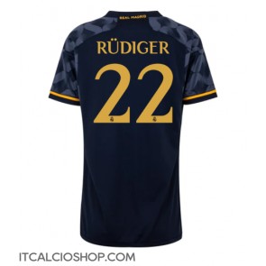 Real Madrid Antonio Rudiger #22 Seconda Maglia Femmina 2023-24 Manica Corta